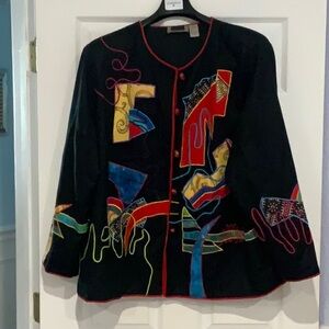 Maggie Barnes Multicolor Abstract Jacket